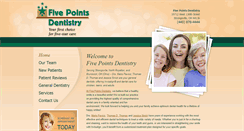 Desktop Screenshot of fivepointsdentistry.com
